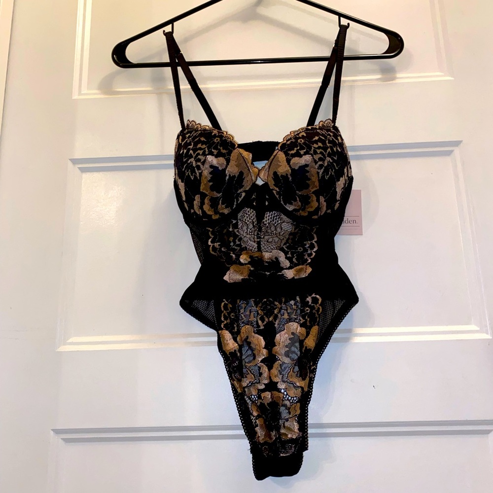 Black lace bodysuit